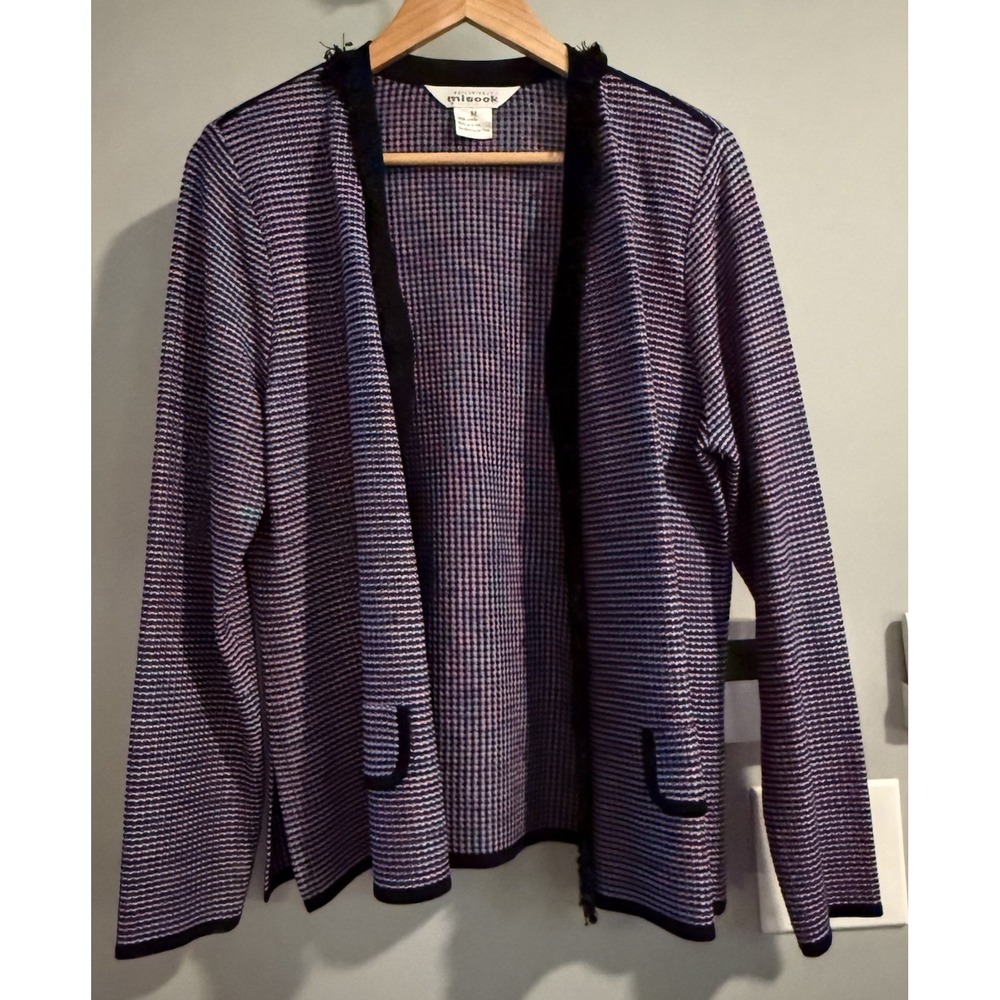 Misook Sweater‎ Open Cardigan Knit Acrylic Women's Medium